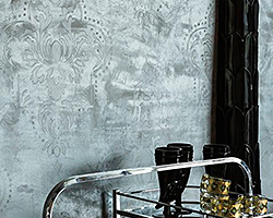 Metallic Plaster | Embossed Stencil | by Caroline Lizarraga | Photography by Catherine Nguyen